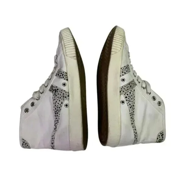 Gola Tennis Mark Cox High CLB093 White Canvas Lifestyle Sneakers 7 - Picture 5 of 6